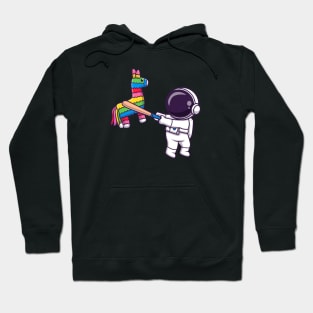 Cute Astronaut Hit Pinata Cartoon Hoodie